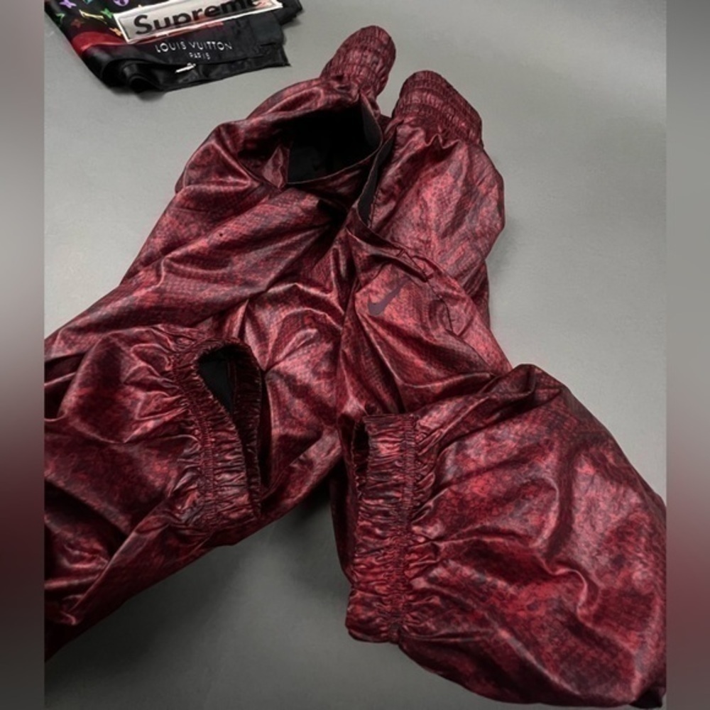 Nike Sweatpants Red Python Snake Skin Printed Poc… - image 5